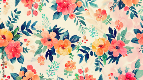 Summer pattern wallpaper