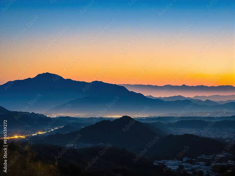 Obraz premium sunset in the mountains