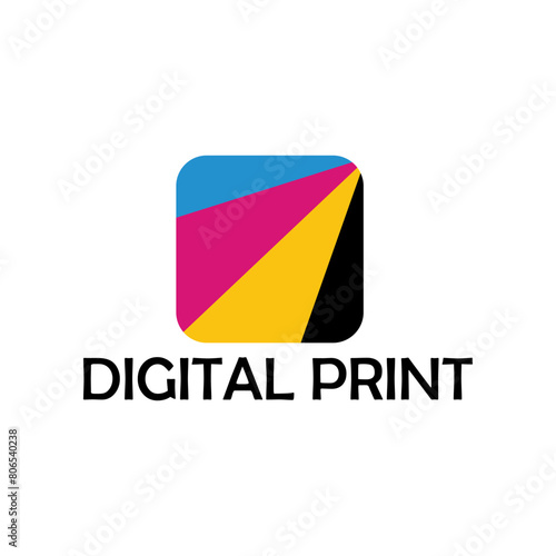 Digital Print logo vector design