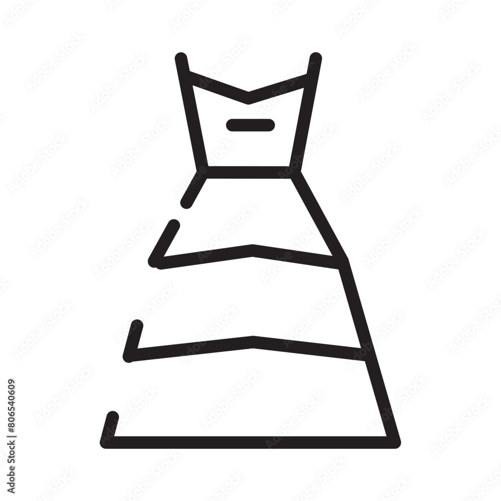 Bride Dress Wedding Line Icon Bride Dress Wedding Line Icon