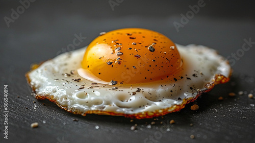 sunny side up egg white background © Robin
