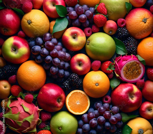 Wallpaper Mural fruits and vegetables and other juicy fruits pattern Torontodigital.ca