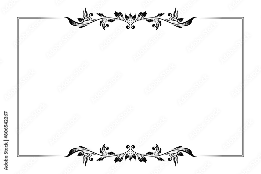 Obraz premium Ornamental wedding frame. Wedding border vector design
