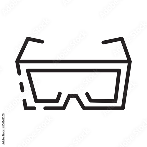 Glass Protective Safety Line Icon