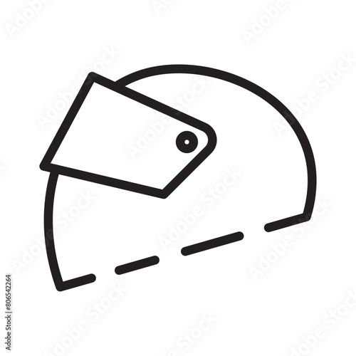 Helmet Race Sport Line Icon