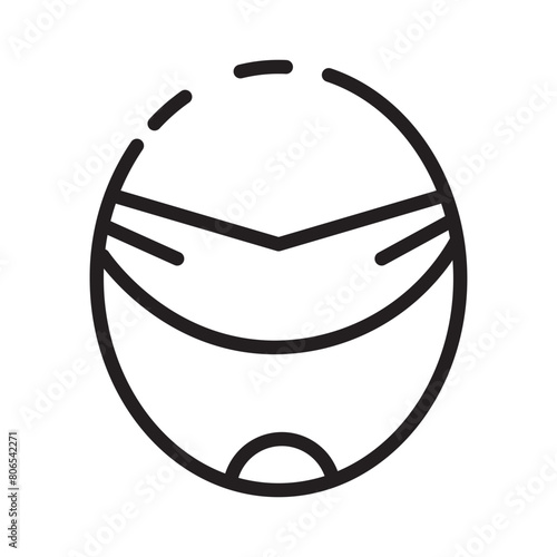 Helmet Race Sport Line Icon