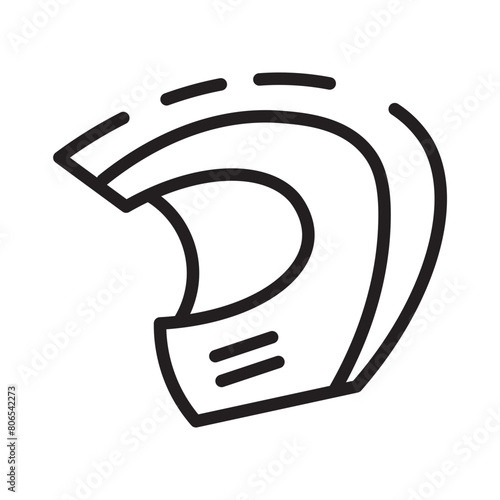 Helmet Race Sport Line Icon