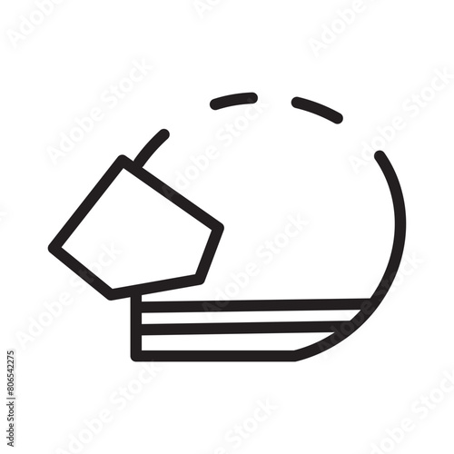 Helmet Race Sport Line Icon