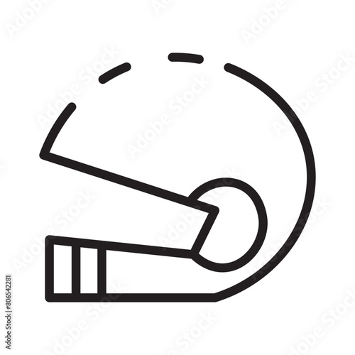 Helmet Race Sport Line Icon