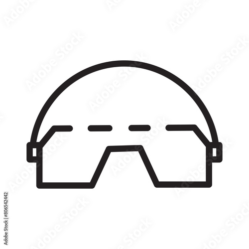 Glass Protective Safety Line Icon