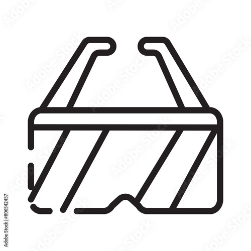 Glass Protective Safety Line Icon