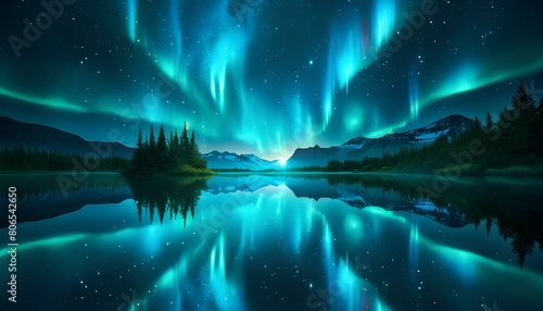 the beauty of the aurora borealis reflected over a clear lake