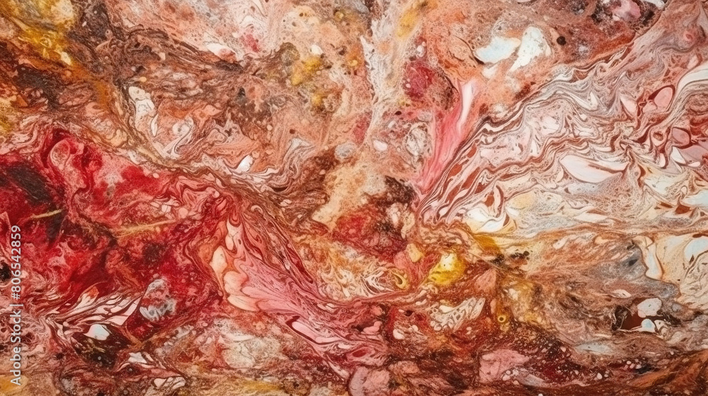 marble background. Digital art marbling texture. ruby colors