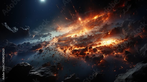 Cosmic Cataclysm on Alien Planet