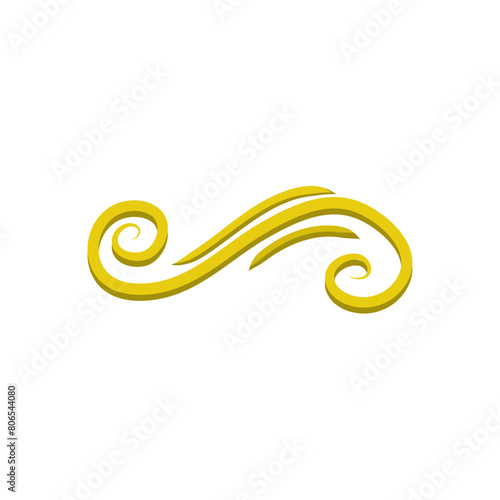Calligraphic swirl ornament