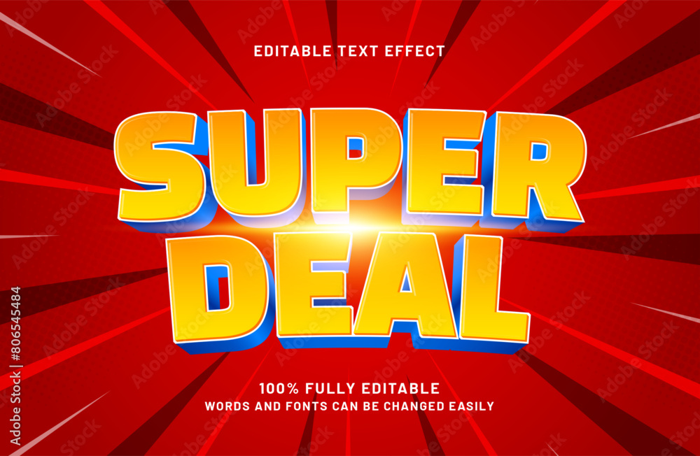 super deal editable text effect in discount and sale text style super deal editable text effect in discount and sale text style