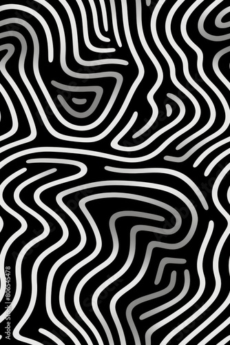 Seamless pattern with twisted lines  vector linear tiling background  stripy weaving  optical maze  twisted stripes