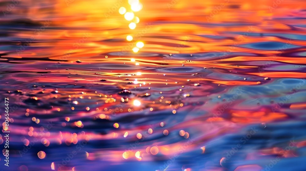 Liquid Gold Sunset A Pool of Water Radiating the Warm Hues of Dusk Liquid Gold Sunset A Pool of Water Radiating the Warm Hues of Dusk