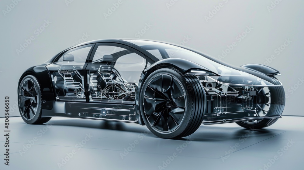 Showcase the evolution of lightweight materials in electric vehicle design, enhancing energy efficiency and extending driving range. Showcase the evolution of lightweight materials in electric vehicle design, enhancing energy efficiency and extending driving range.