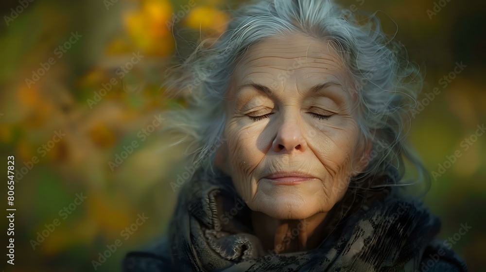 Elegant Aging: Serene Portrait of an Aging Beauty