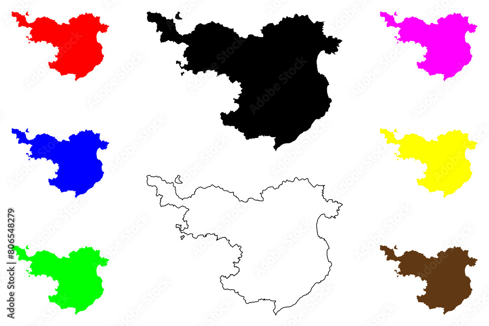 Province of Girona (Kingdom of Spain, Autonomous Community Catalonia) map vector illustration, scribble sketch Girona map Province of Girona (Kingdom of Spain, Autonomous Community Catalonia) map vector illustration, scribble sketch Girona map
