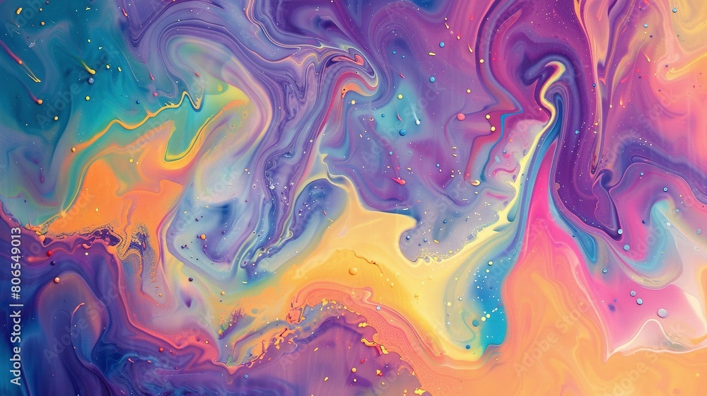 Fototapeta premium Vivid Viscosity: Liquid Abstract Brilliance