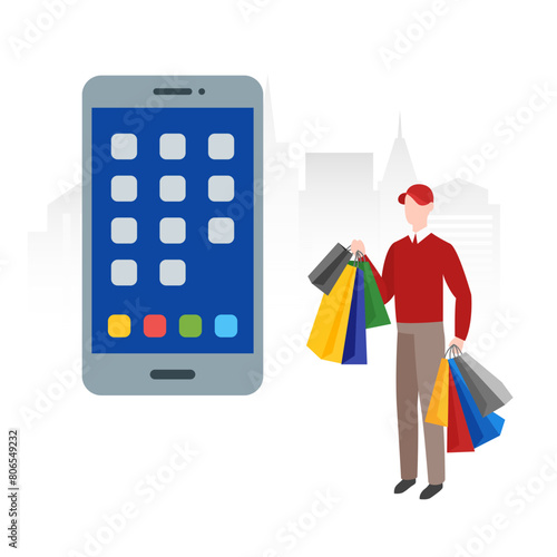 Shopping online by phone