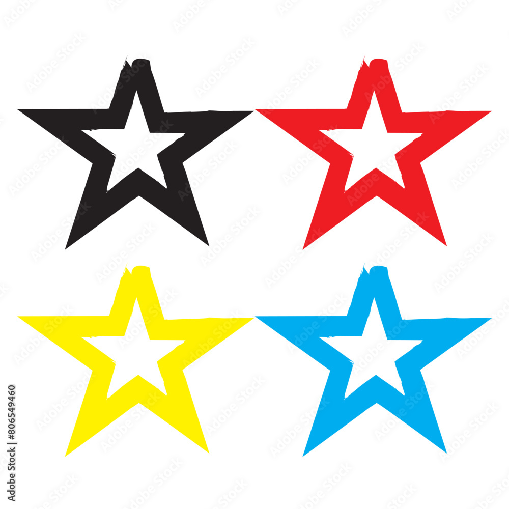 A set of grunge stars - frames in black. Vector elements for design design. Universal symbols and elements in eps 10. A set of grunge stars - frames in black. Vector elements for design design. Universal symbols and elements in eps 10.