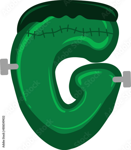 Frankenstein Letter Alphabet Vector G