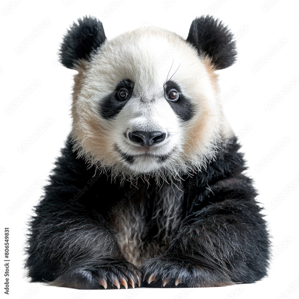 Fototapeta premium Panda isolated on a transparent background