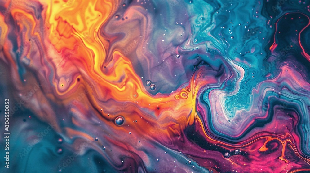 Chromatic Ripples: Liquid Abstract Symphony Chromatic Ripples: Liquid Abstract Symphony
