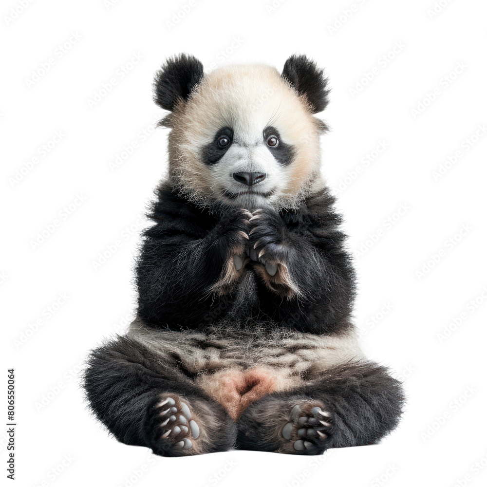 Panda isolated on a transparent background Panda isolated on a transparent background