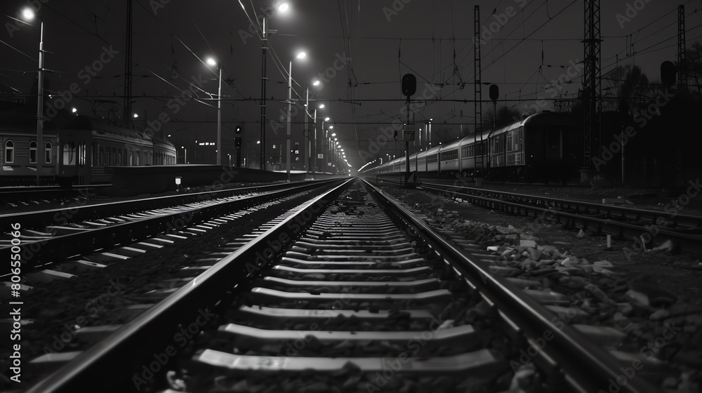 Photo of railroad track Photo of railroad track