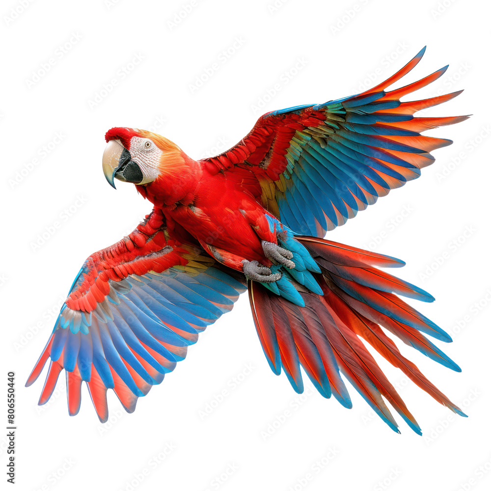 Obraz premium Macaw isolated on a transparent background