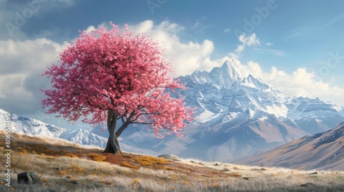 Heart shaped tree for Valentine's Day background.AI generated image photo