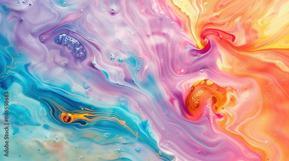 Rainbow Resonance: Abstract Liquid Harmony Rainbow Resonance: Abstract Liquid Harmony