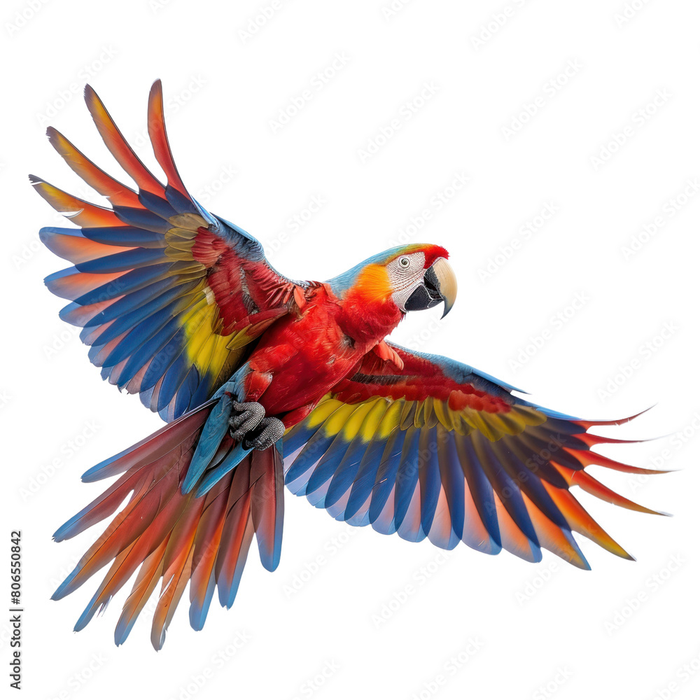 Fototapeta premium Macaw isolated on a transparent background