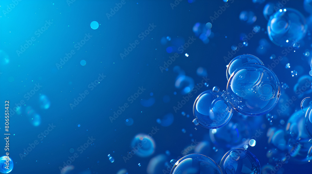 blue water bubbles ,generative ai