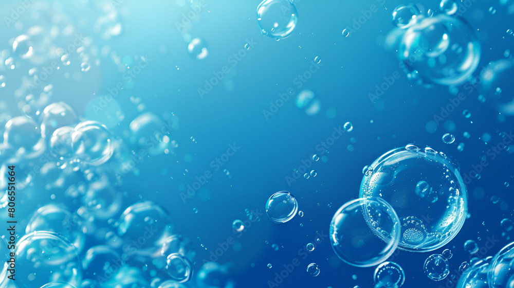 blue water bubbles ,generative ai