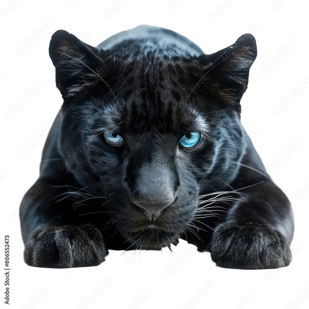 Black Panther isolated on a transparent background