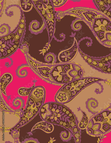 Paisley seamless pattern for fabric design