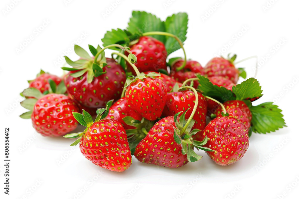 Strawberries, ripe and red