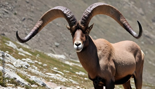 An Ibex With Its Horns Used For Asserting Dominanc  3 © Zainab
