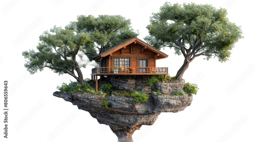 Tree house isolated on a transparent background Tree house isolated on a transparent background