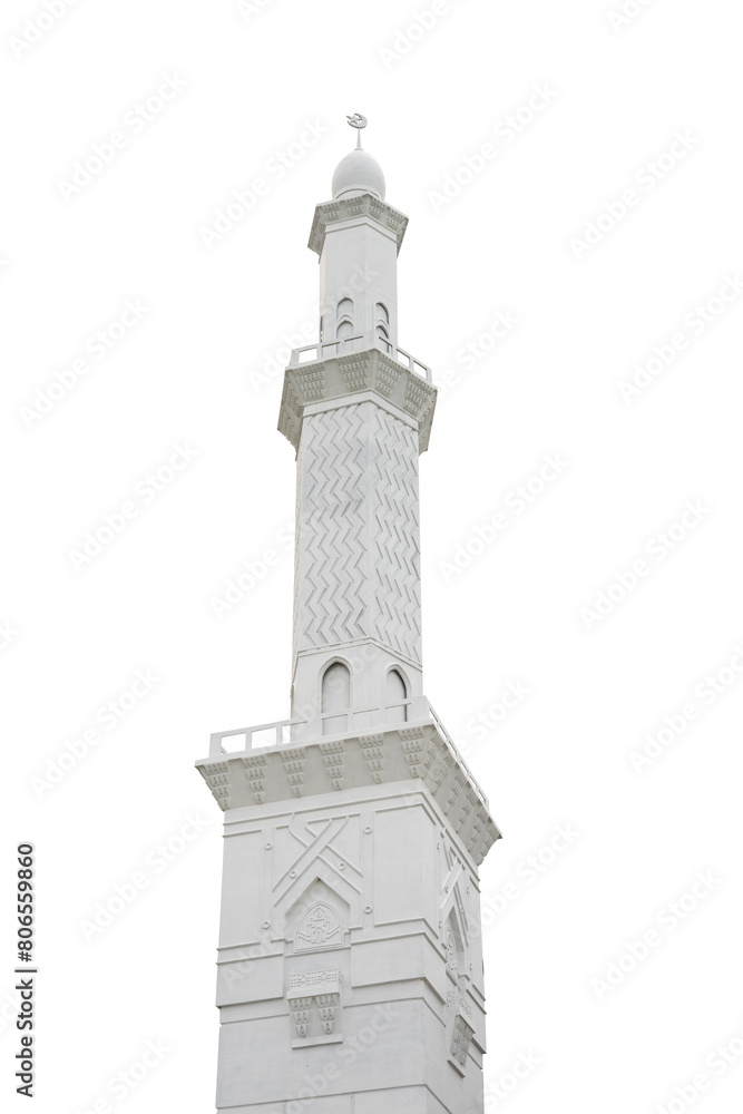 White tower isolated on white