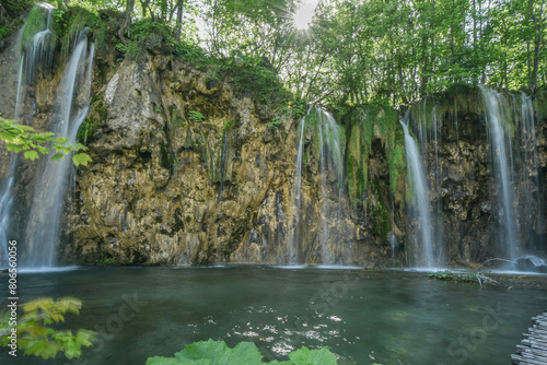 Landscape View Of The Beautiful Plitvice Lakes National Park At Summer  Croatia