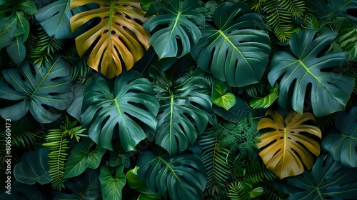 Tranquil and Serene Tropical Leaves