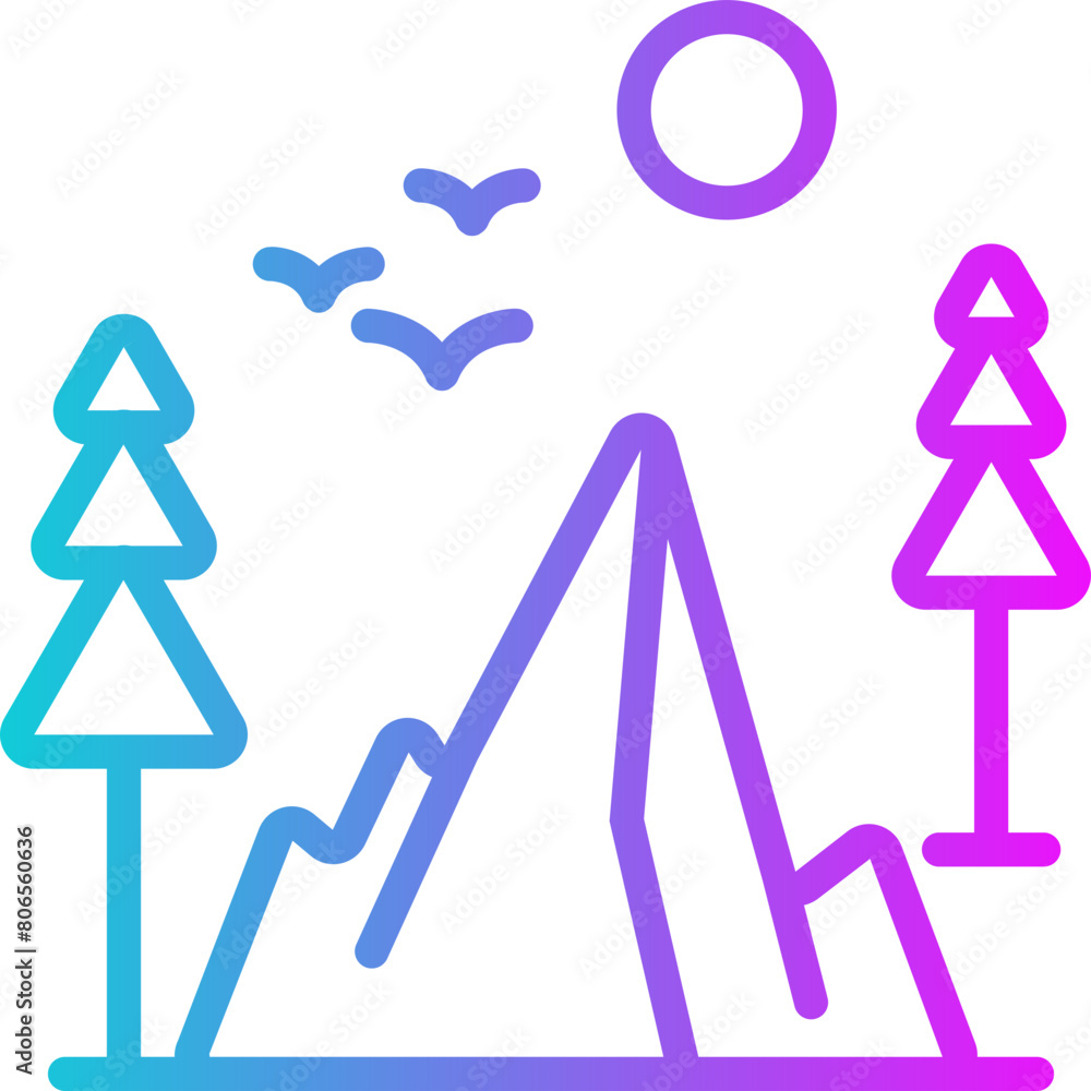 Nature Gradient Icon Design Vector Nature Gradient Icon Design Vector