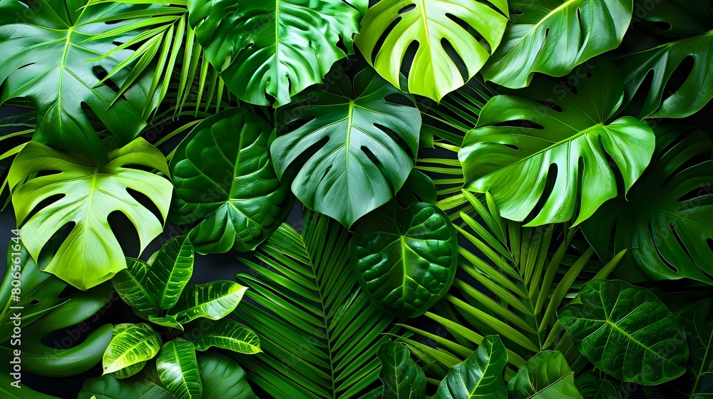 Serene and Verdant Tropical Leaves Serene and Verdant Tropical Leaves