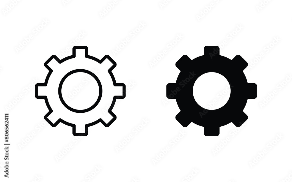gear icon vector. Settings icon symbol gear icon vector. Settings icon symbol